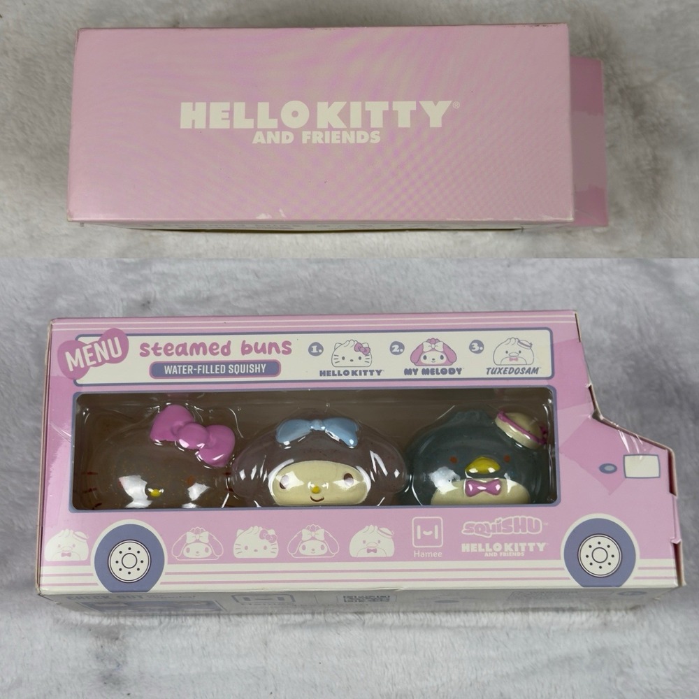 New Hello Kitty Steamed Buns Water-Filled Squishy 3 Pack Stress Relief Toy
